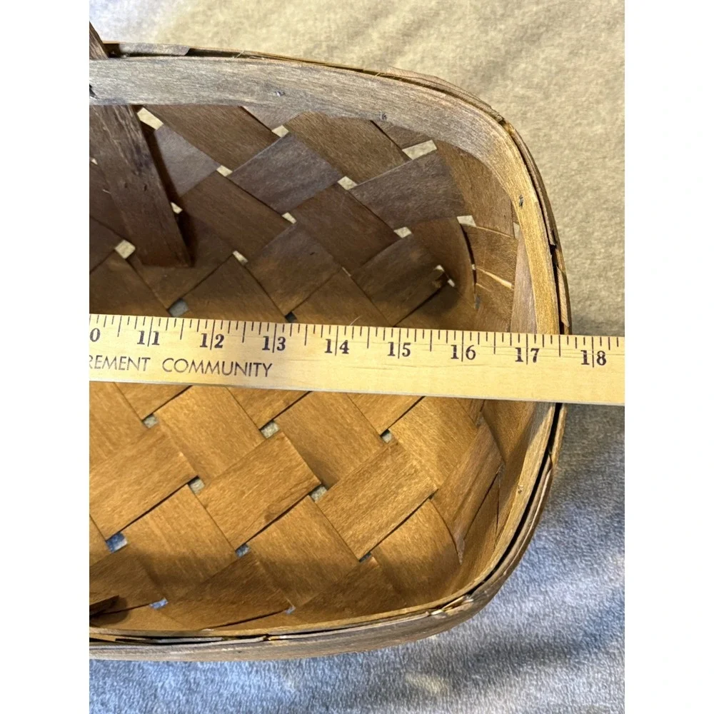 Vintage Woven Orchard Basket Foraging Fruit Stand 16QT Farmhouse Decor Cottage
